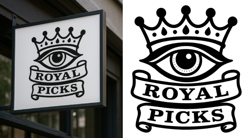 Realistic shop sign mockup